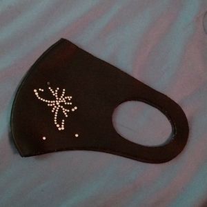Black rhinestone butterfly mask